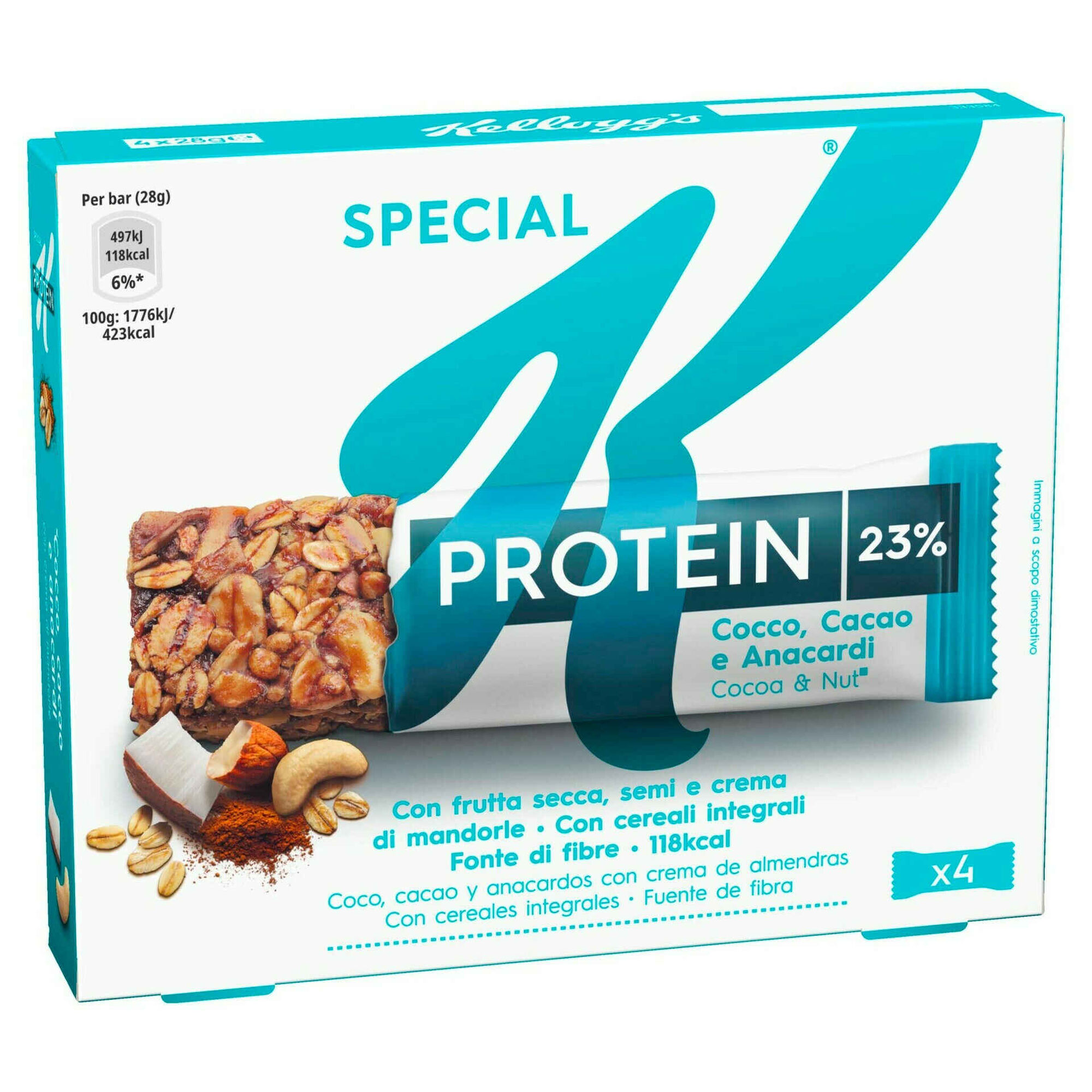 Barras de Cereais Proteína Coco, Cacau e Caju Special K