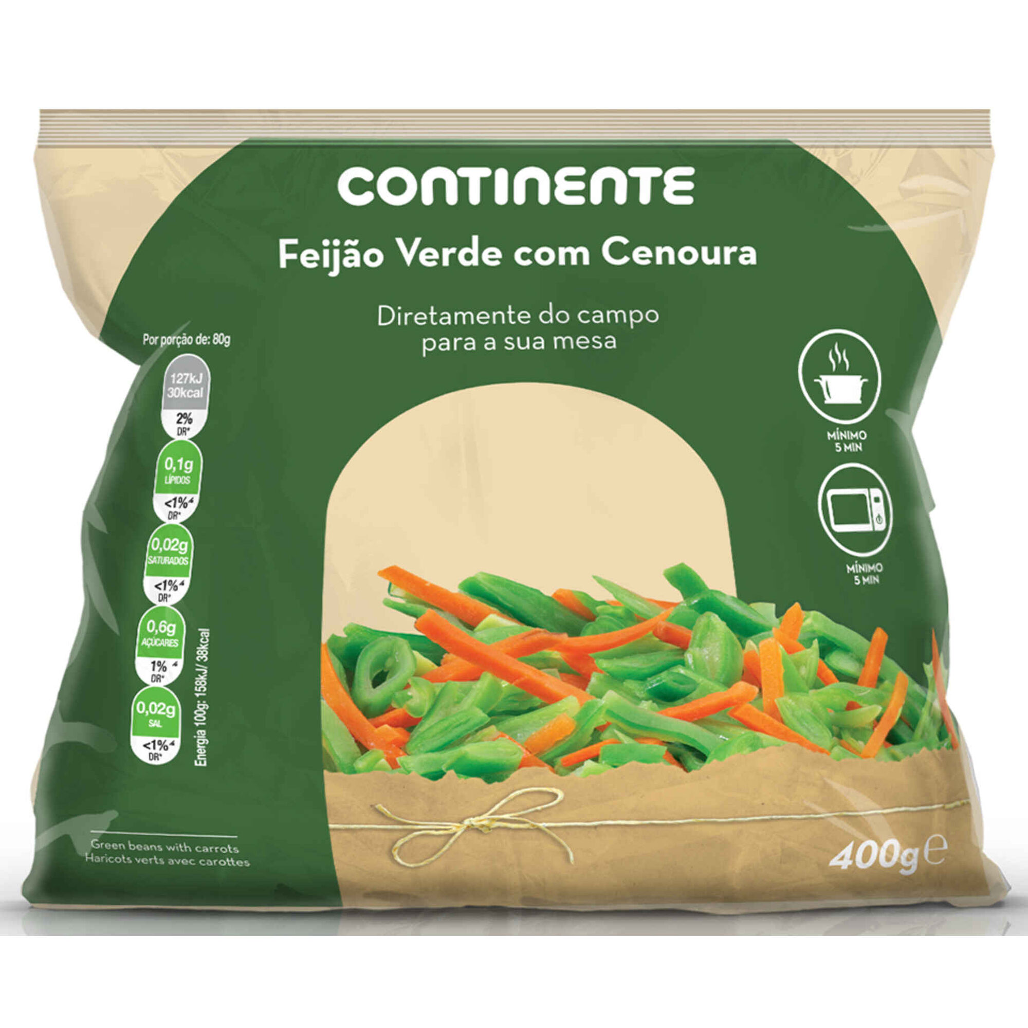 Mistura de Feijão Verde e Cenoura