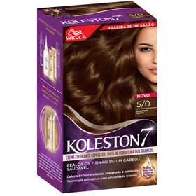 Colora&ccedil;&atilde;o Permanente Castanho Claro 5.0 Koleston