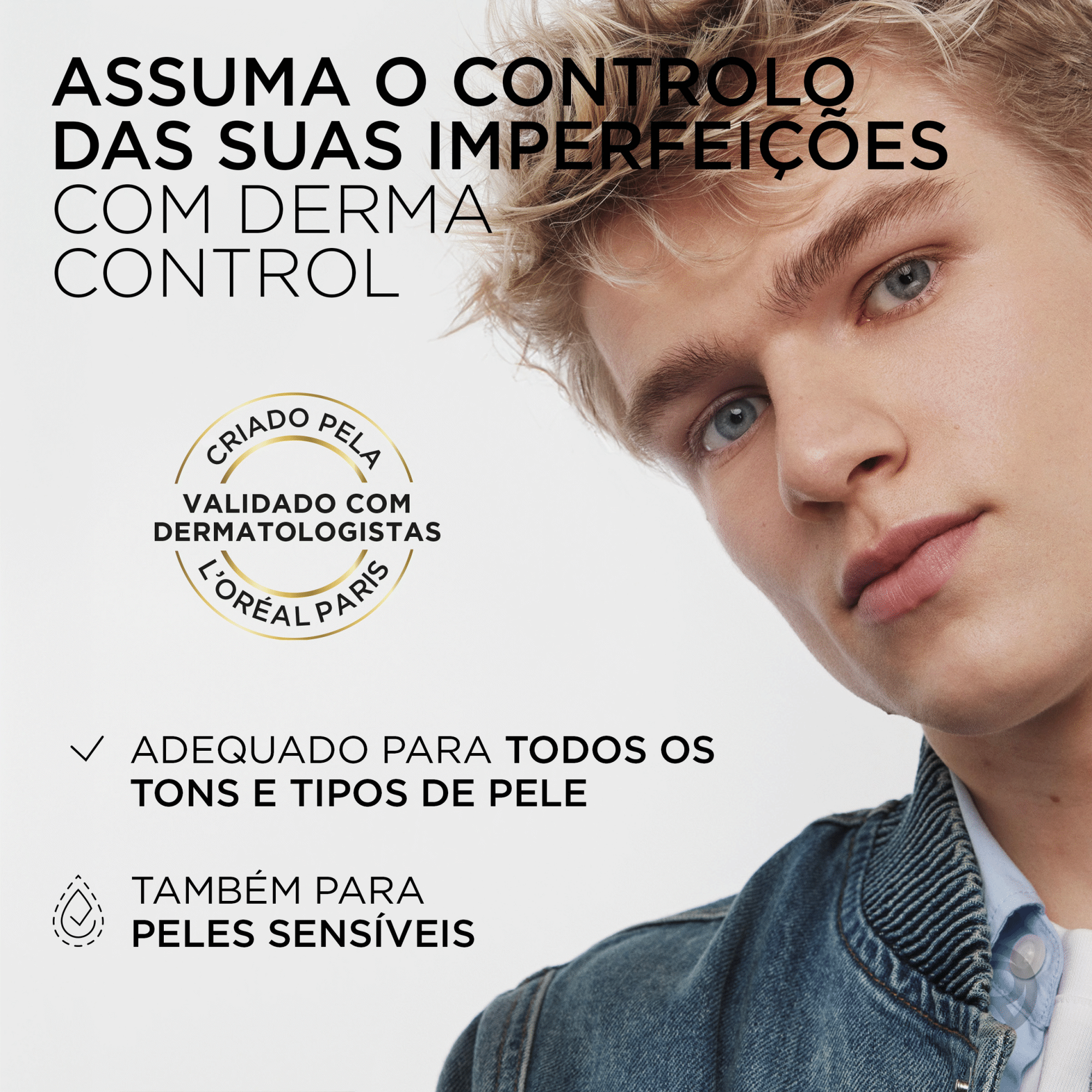 Gel de Limpeza Derma Control Purificante L'Or&eacute;al Paris Men Expert