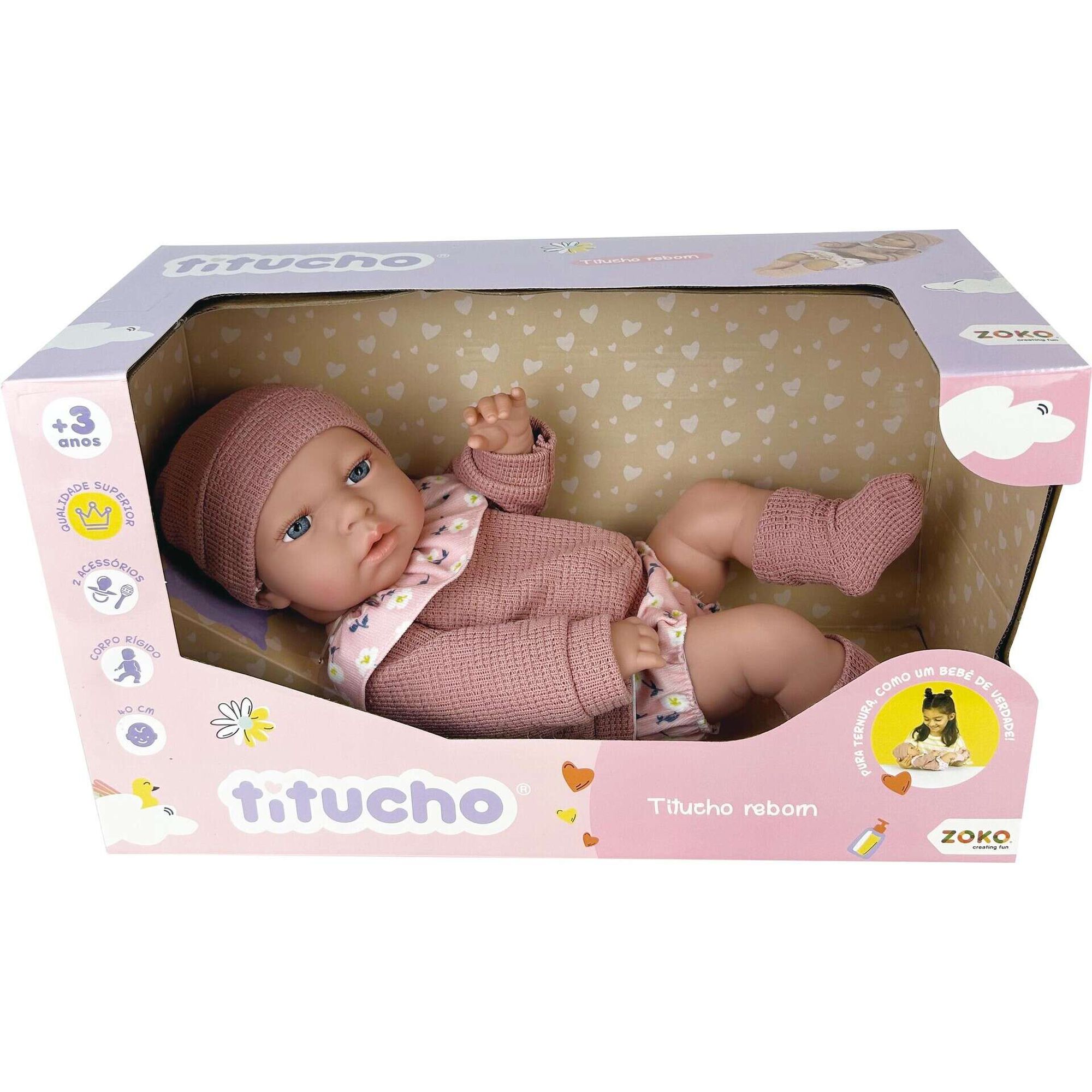 Bebé Titucho Reborn 40cm (várias cores)