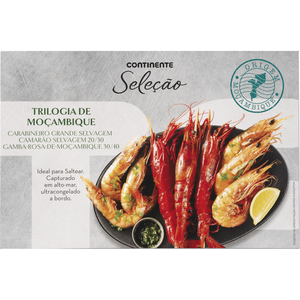 Mistura de Carabineiro, Camarão e Gamba Rosa de Moçambique Ultracongelados Continente Seleção