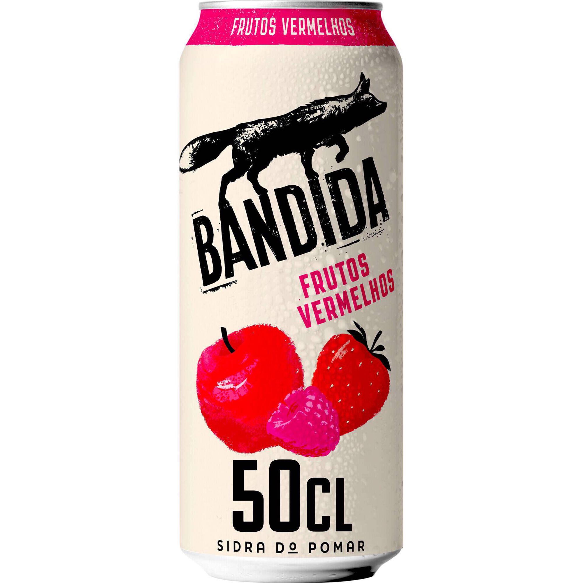 Sidra em Lata com &Aacute;lcool Frutos Vermelhos Bandida