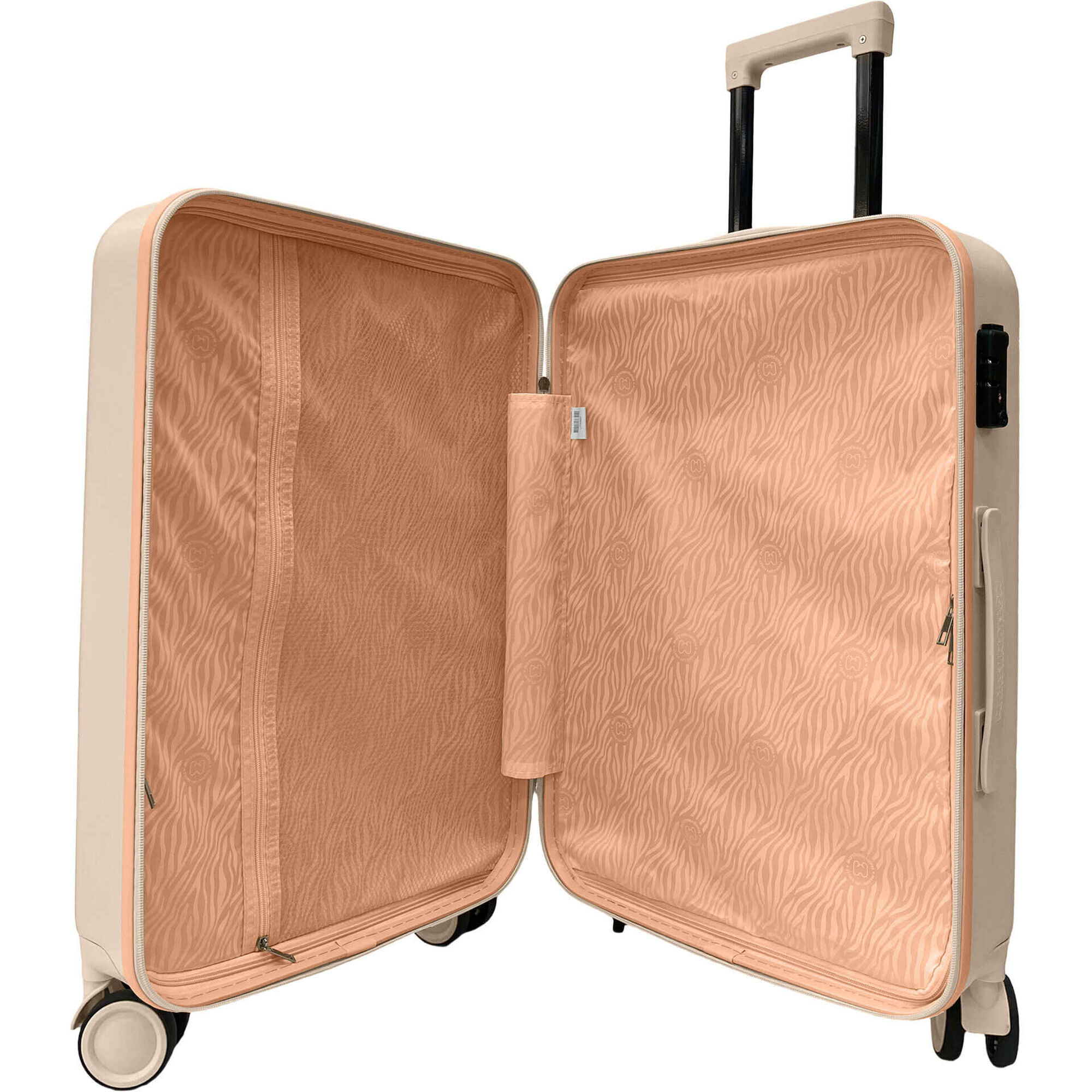 Mala de Cabine 4 Rodas Bege Marshmallow