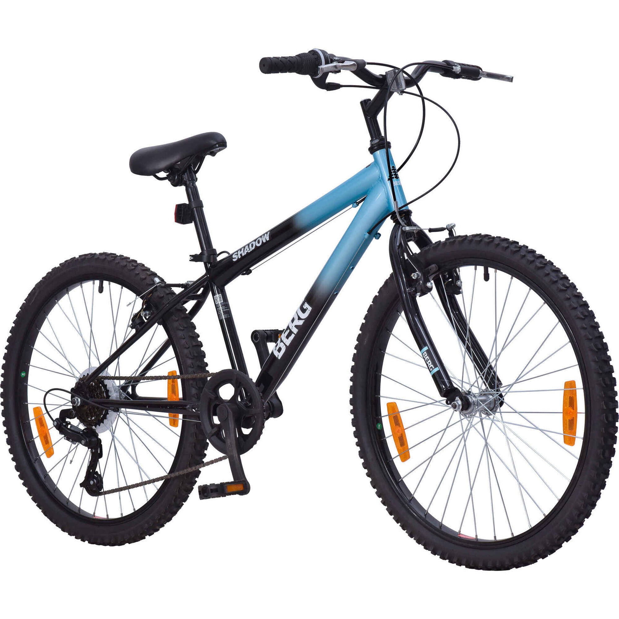 Bicicleta Júnior Shadow Roda 24'' 8-10 Anos Azul e Preta