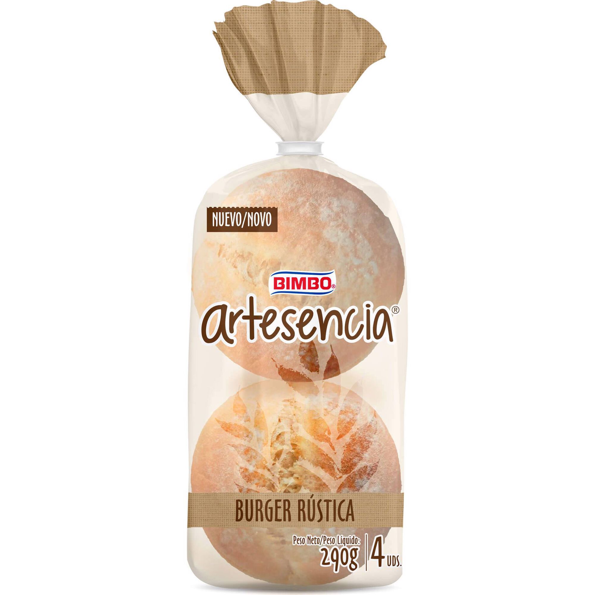 P&atilde;o de Hamb&uacute;rguer R&uacute;stico Artesencia