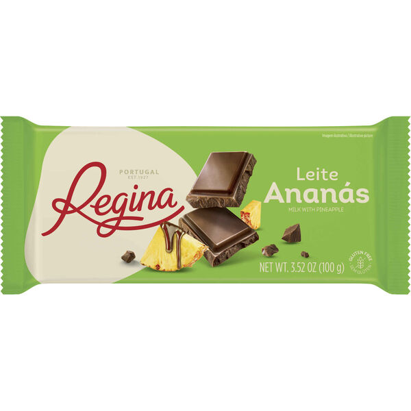 Tablete de Chocolate de Leite com Ananás Regina