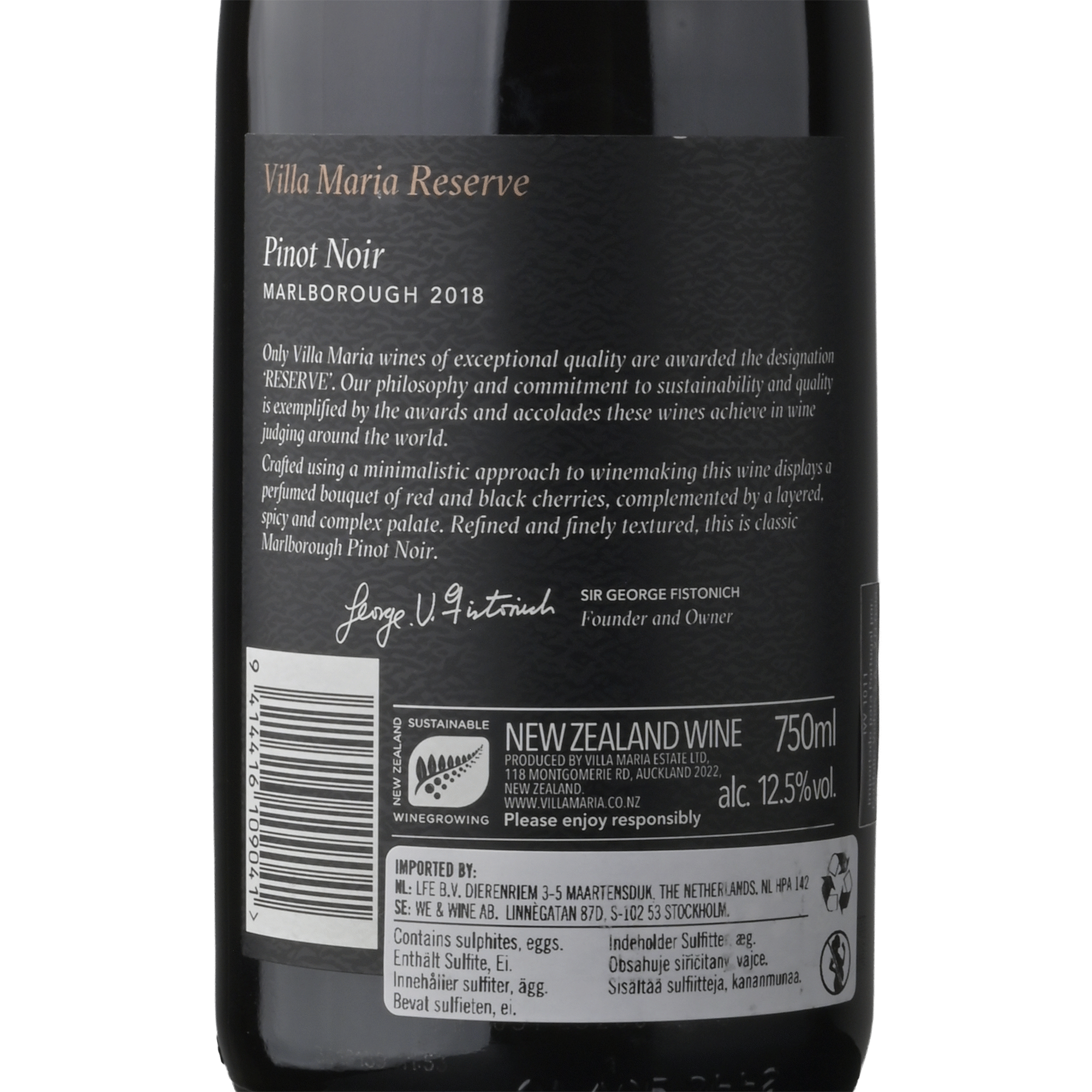 Villa Maria Pinot Noir Reserve Vinho Tinto
