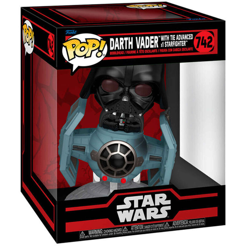 Funko - Figura Deluxe Rides Star Wars - Darth Vader With Tie Advanced X1 Starfighter