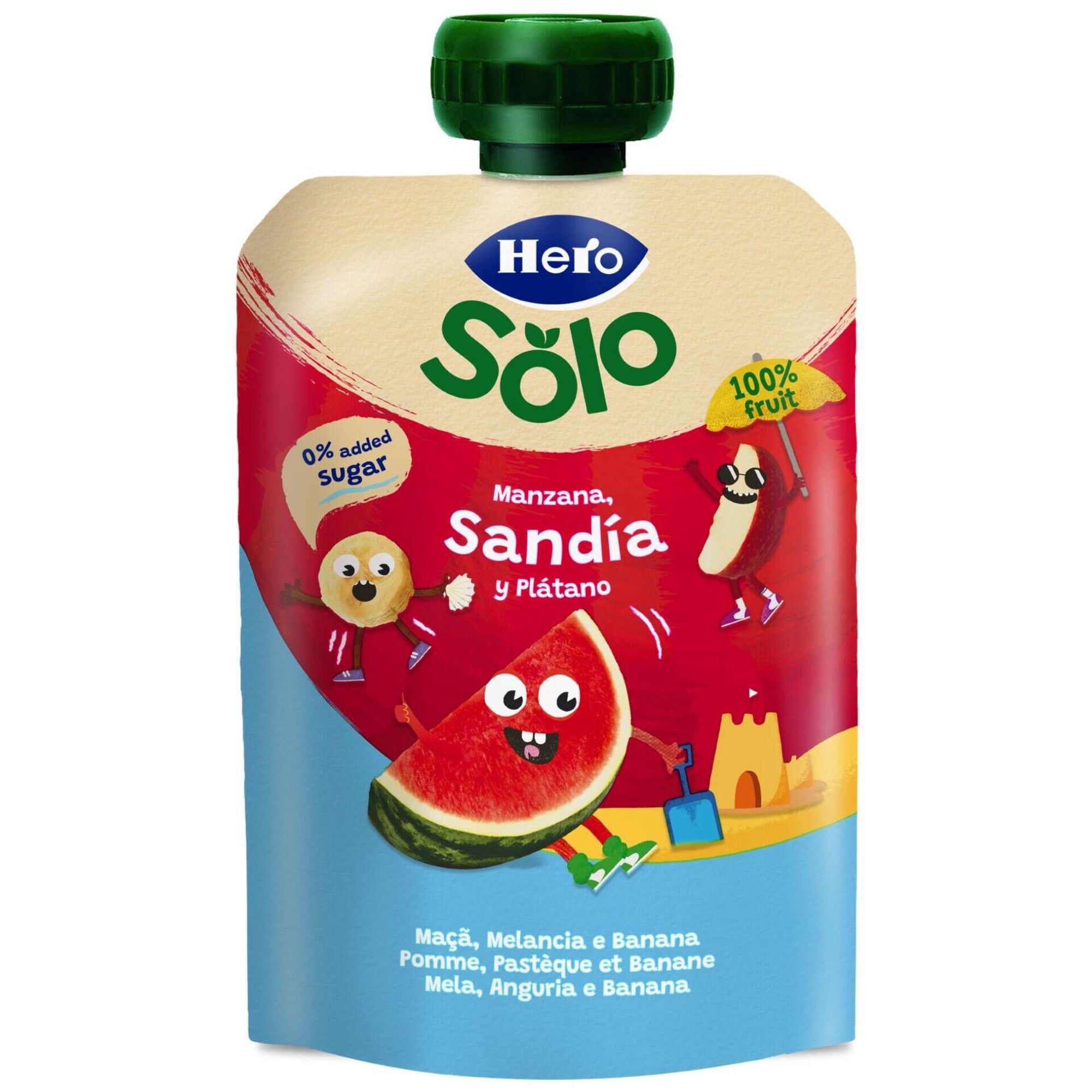 Saqueta de Fruta Maçã, Melancia e Banana