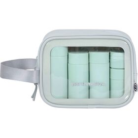 Conjunto Necessaire + 5 Frascos Reutiliz&aacute;veis Menta Marshmallow