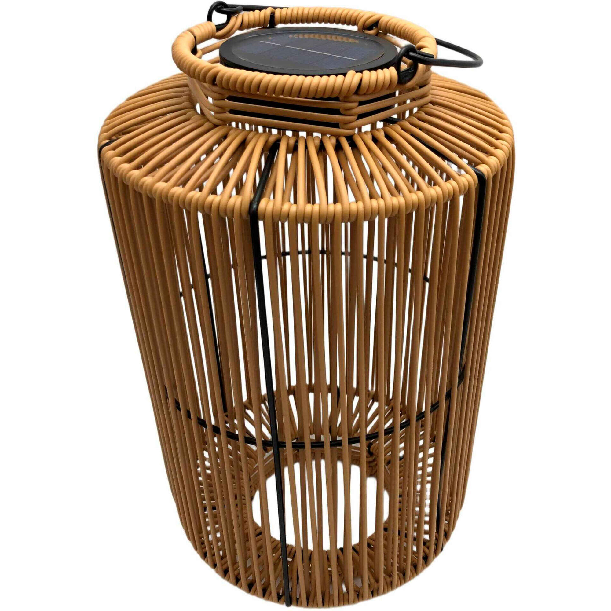 Candeeiro de Ch&atilde;o Redondo Wicker Kasa