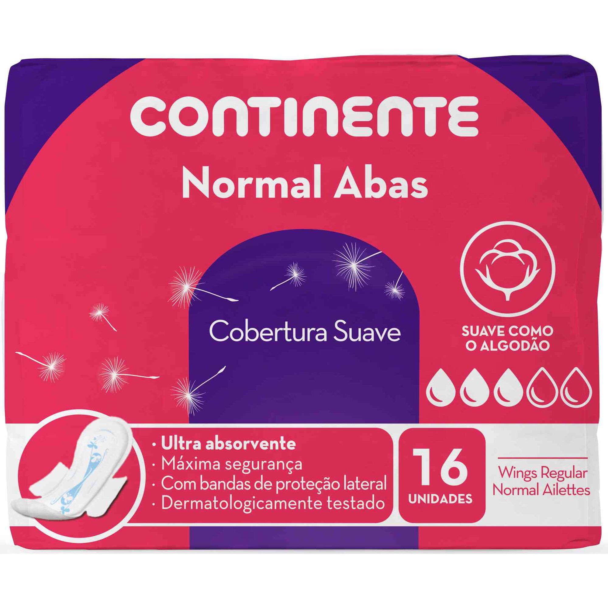 Pensos Higiénicos Cobertura Suave Normal com Abas Pensos Higiénicos Cobertura Suave Normal com Abas