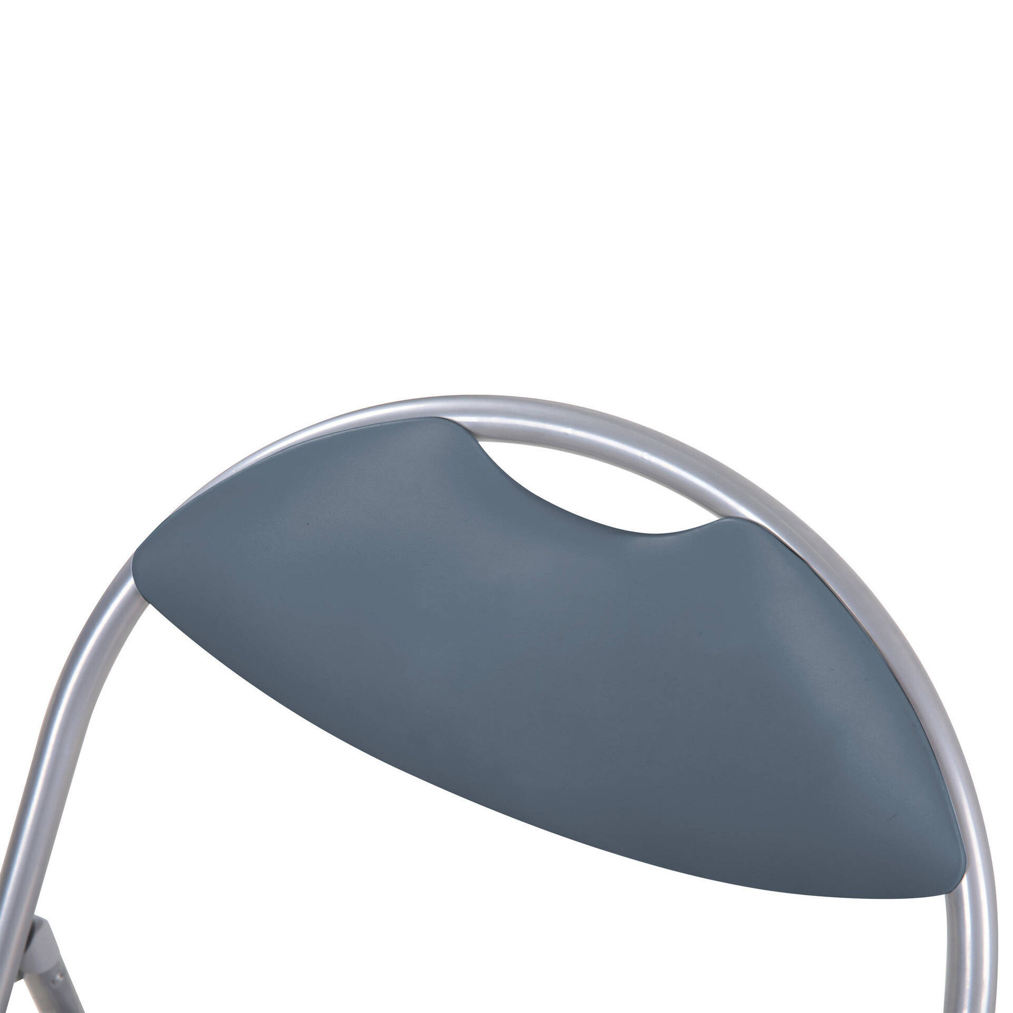 Cadeira Dobrável Almofadada Cinza