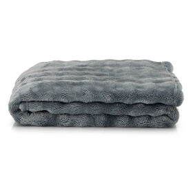 Manta Flanela Bubble 130x160cm Cinza