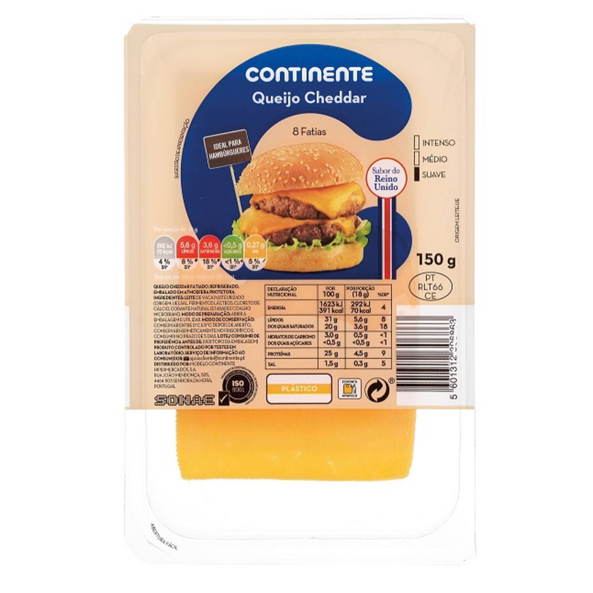 Queijo Cheddar Fatiado