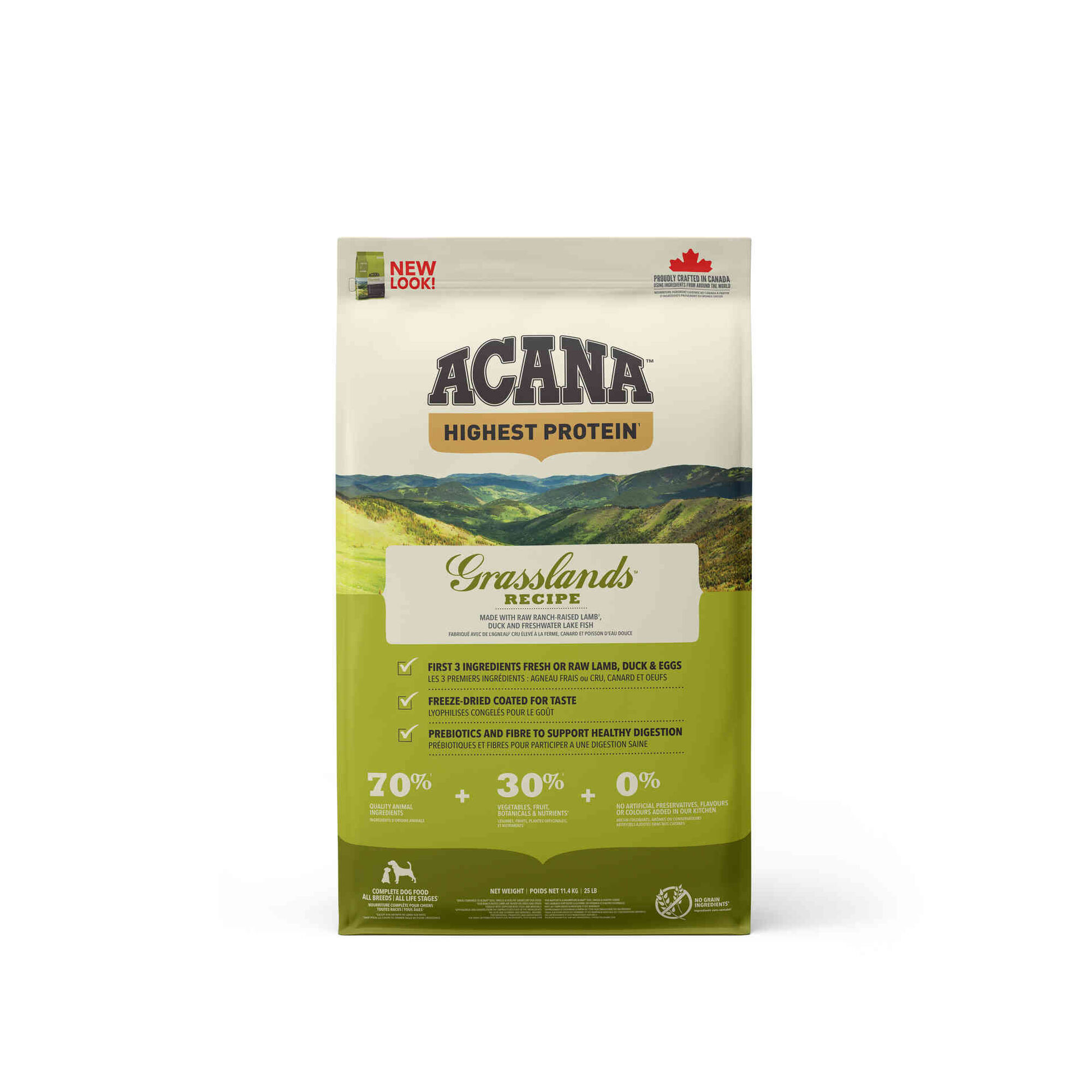Ra&ccedil;&atilde;o para C&atilde;o Highest Protein Grasslands Recipe Acana