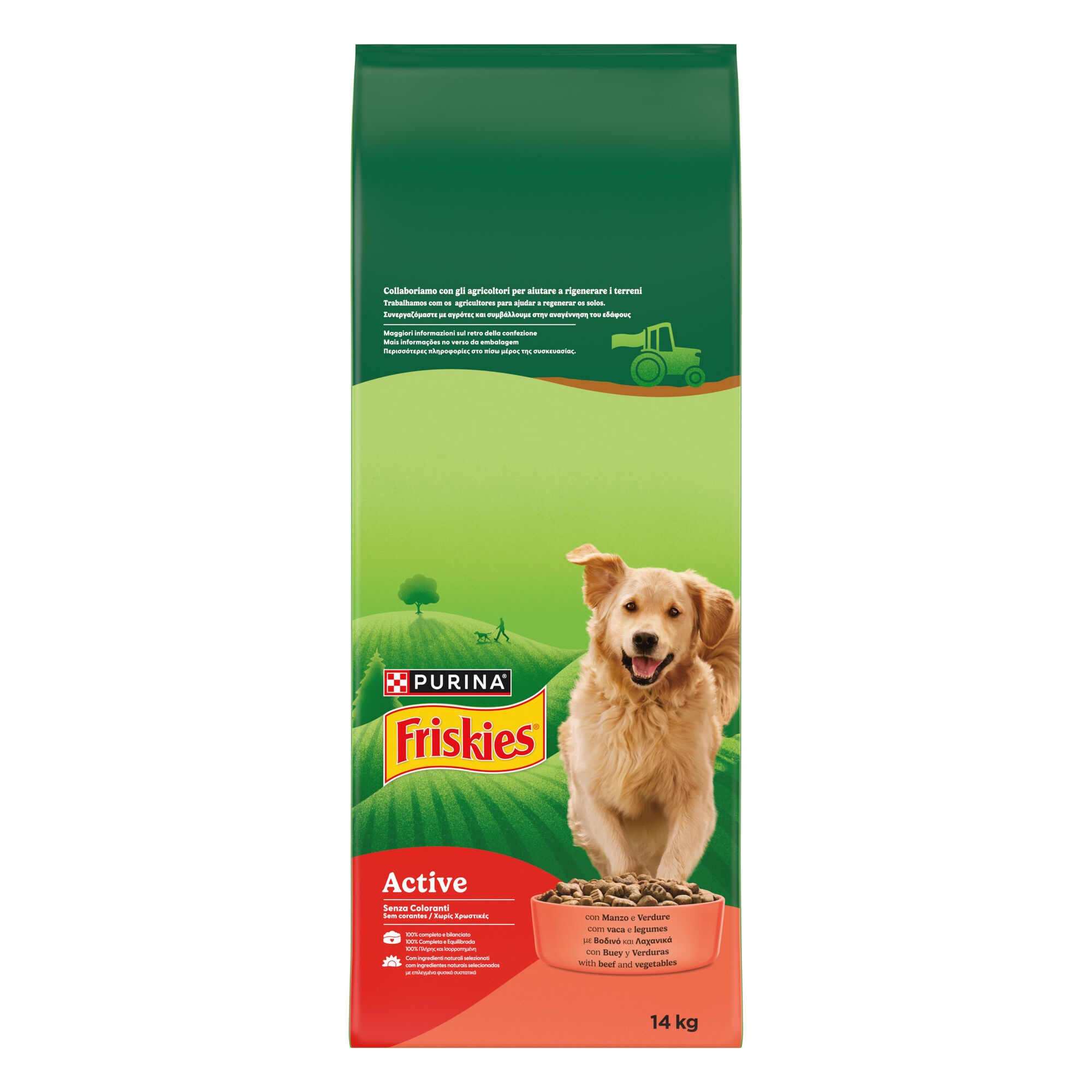Ra&ccedil;&atilde;o para C&atilde;o Adulto Active Vaca Purina Friskies