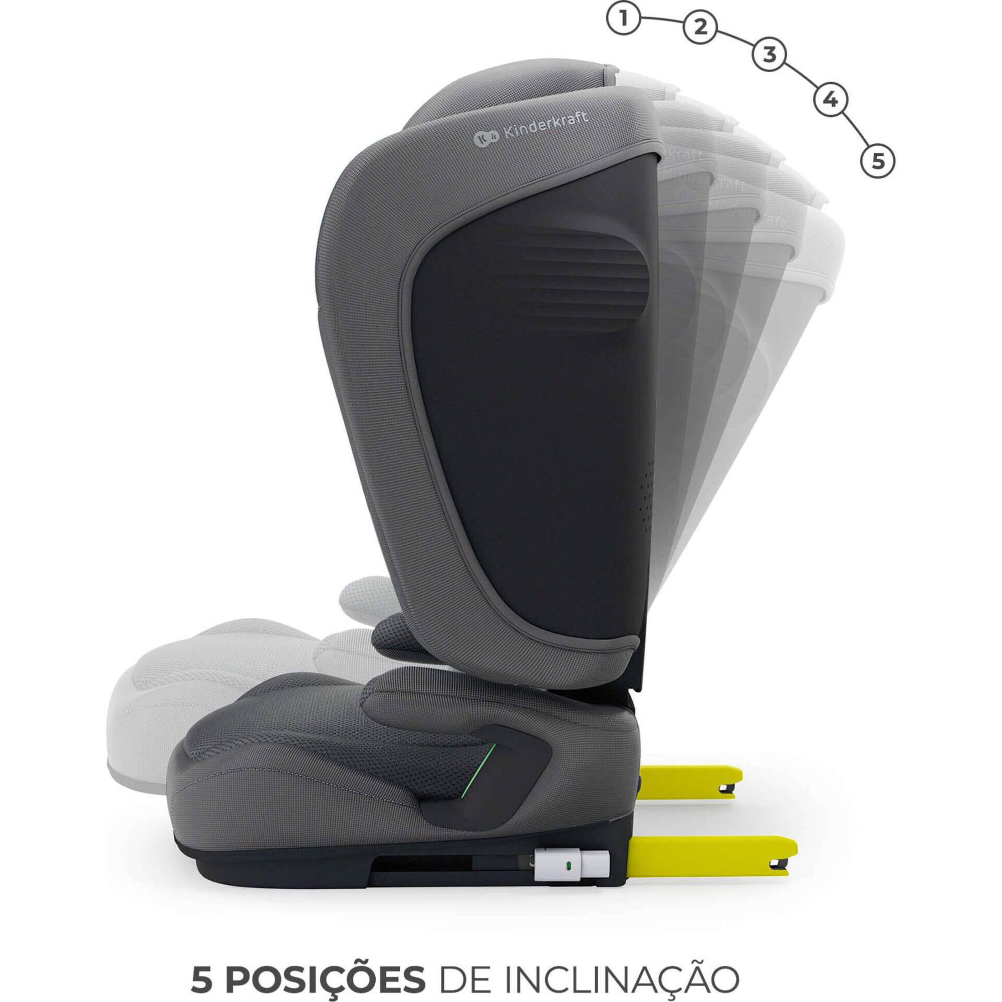 Cadeira Auto I-Size 100-150 Cinza Unity 2 Kinderkraft