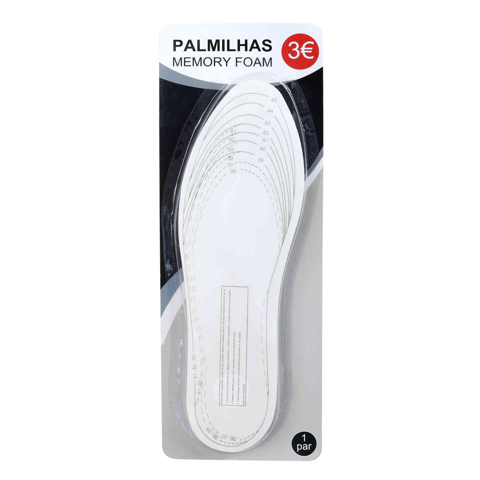 Palmilhas Memory Foam Tamanho &Uacute;nico Bazar&atilde;o