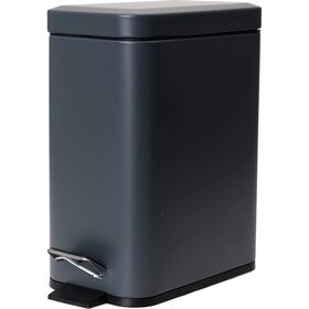 Balde WC 5L Retangular Cinza Escuro