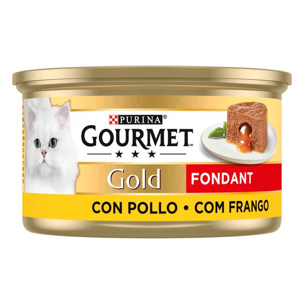 Comida Húmida para Gato Adulto Fondant Frango Purina Gourmet Gold