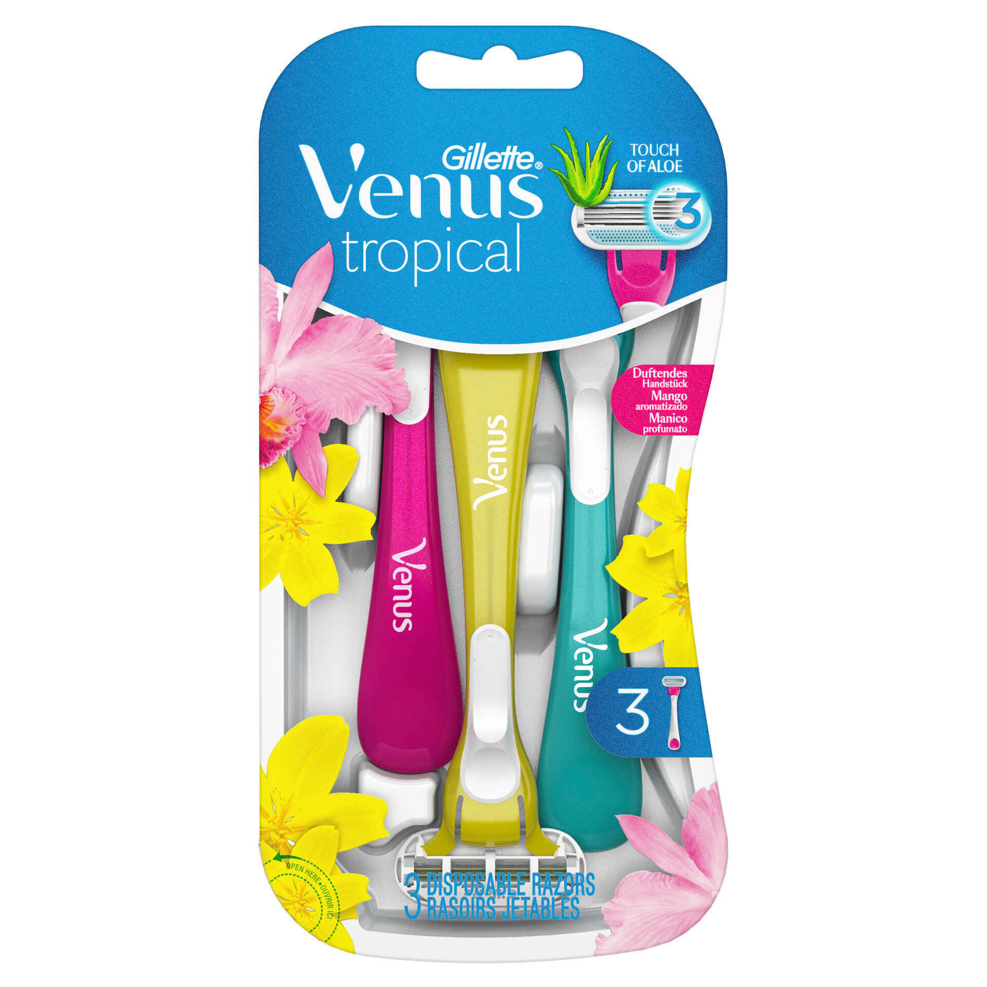 Lâminas Descartáveis Venus Tropical Lâminas Descartáveis Venus Tropical