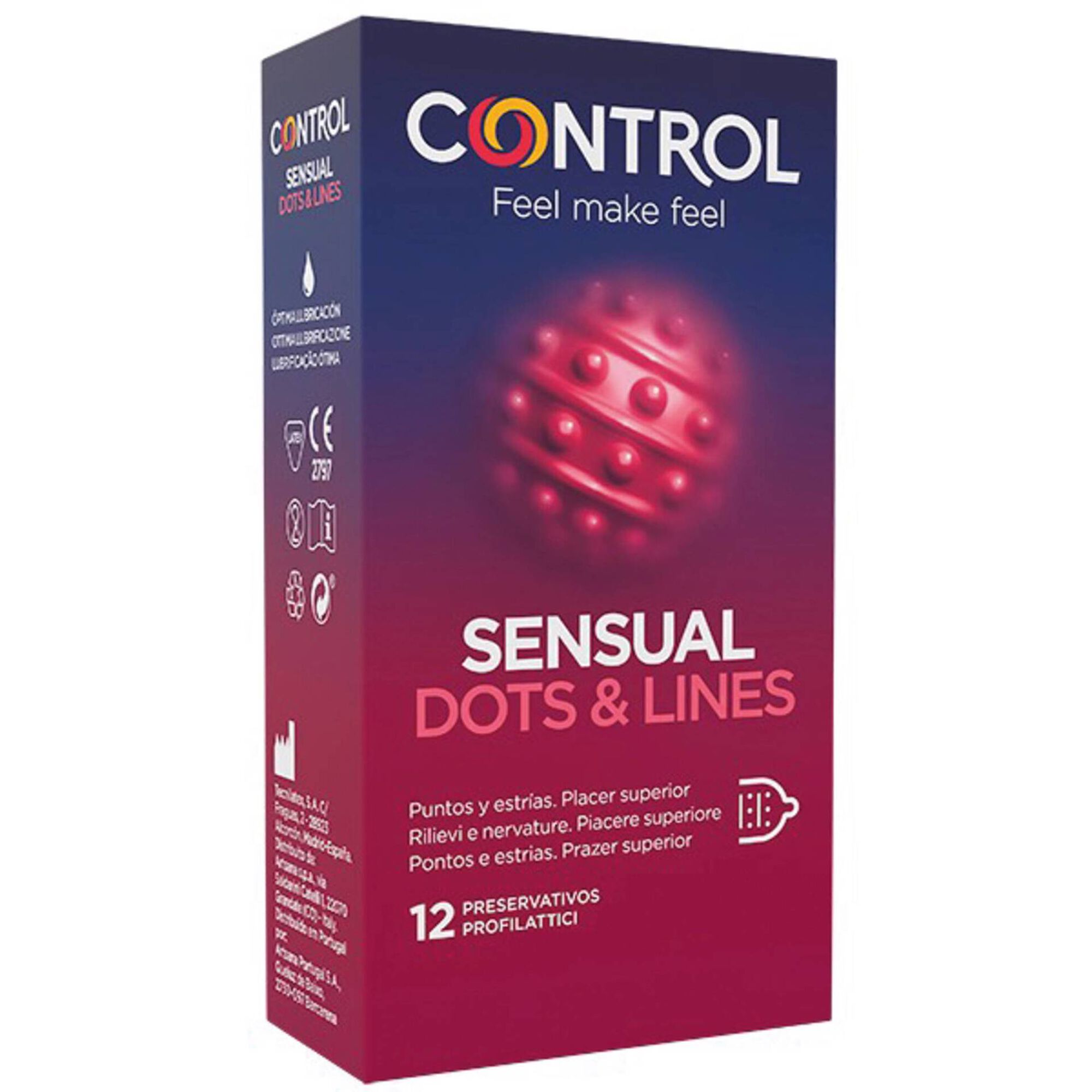 Preservativos Sensual Dots & Lines