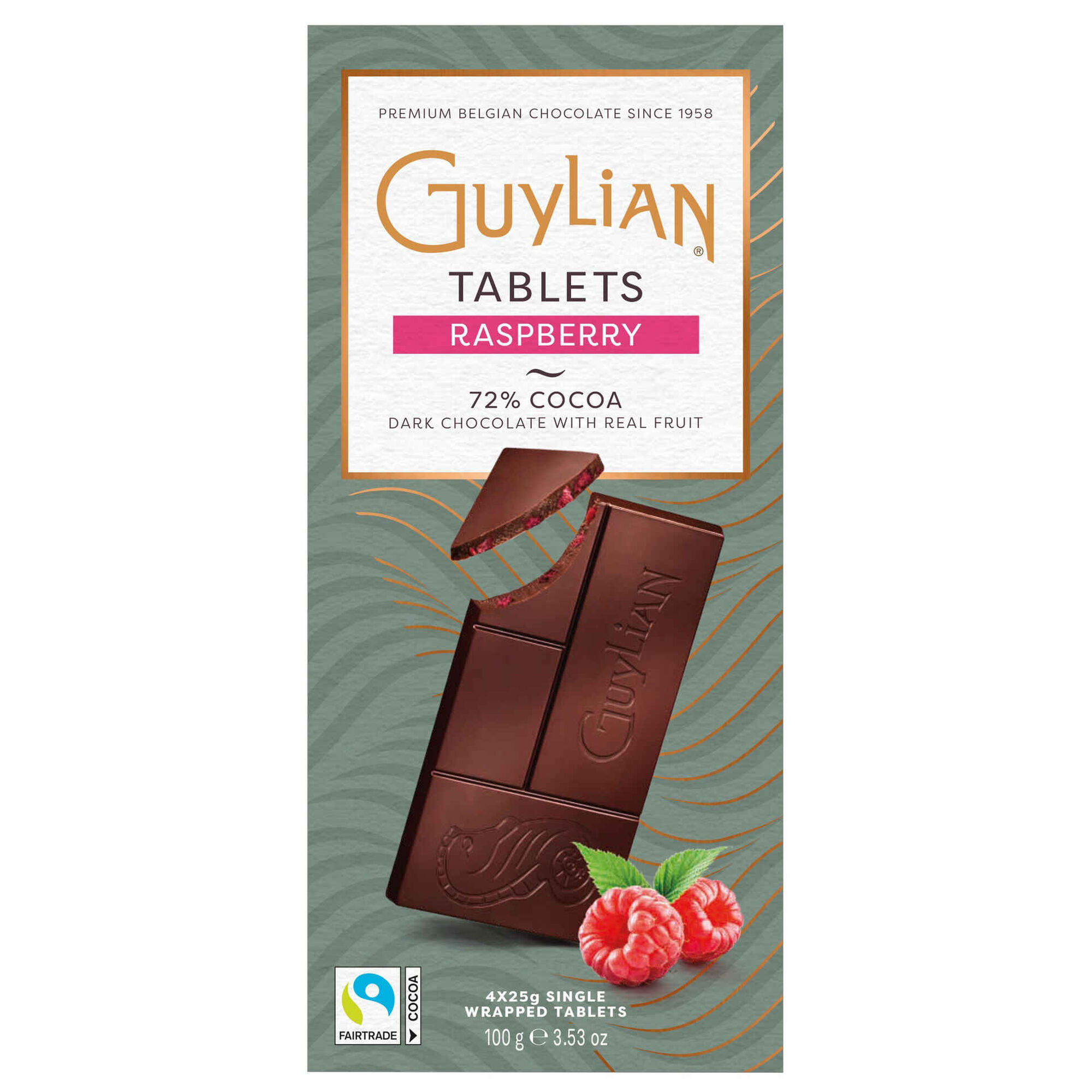 Tablete de Chocolate Negro com Framboesa 72% Cacau Tablete de Chocolate Negro com Framboesa 72% Cacau