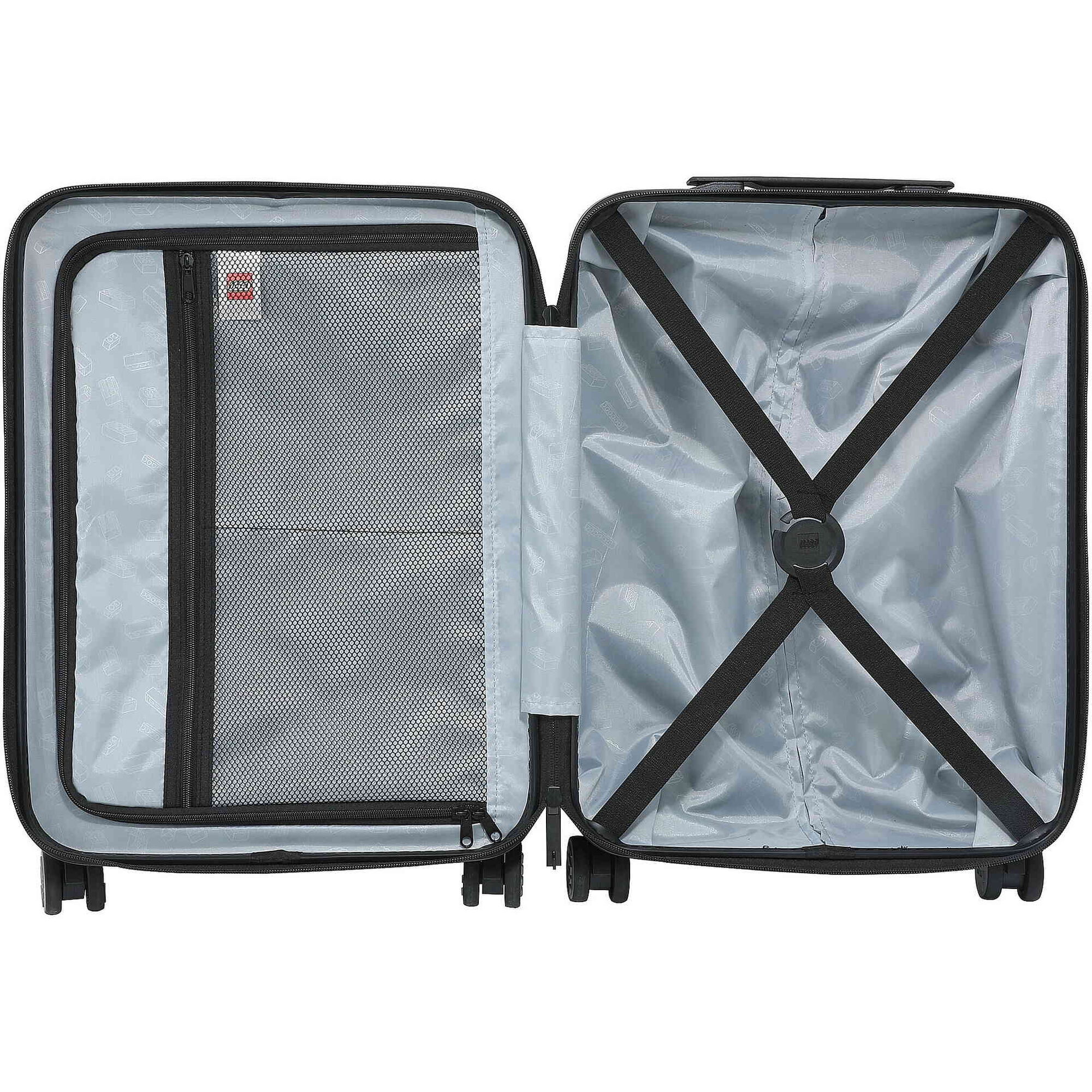 Mala de Cabine 4 Rodas Preto e Cinza Brick