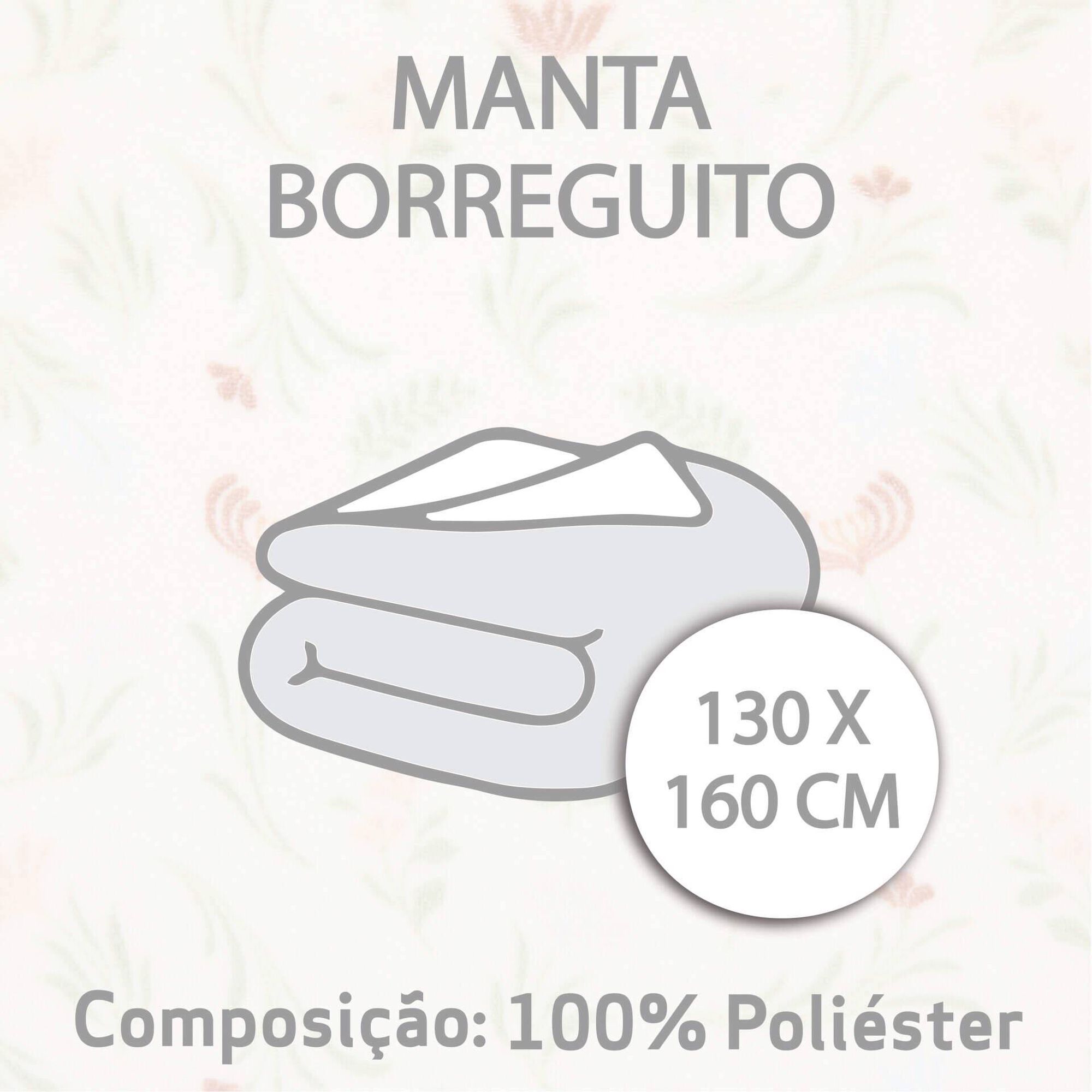 Manta Borreguito 130x160cm Bege Plantópia