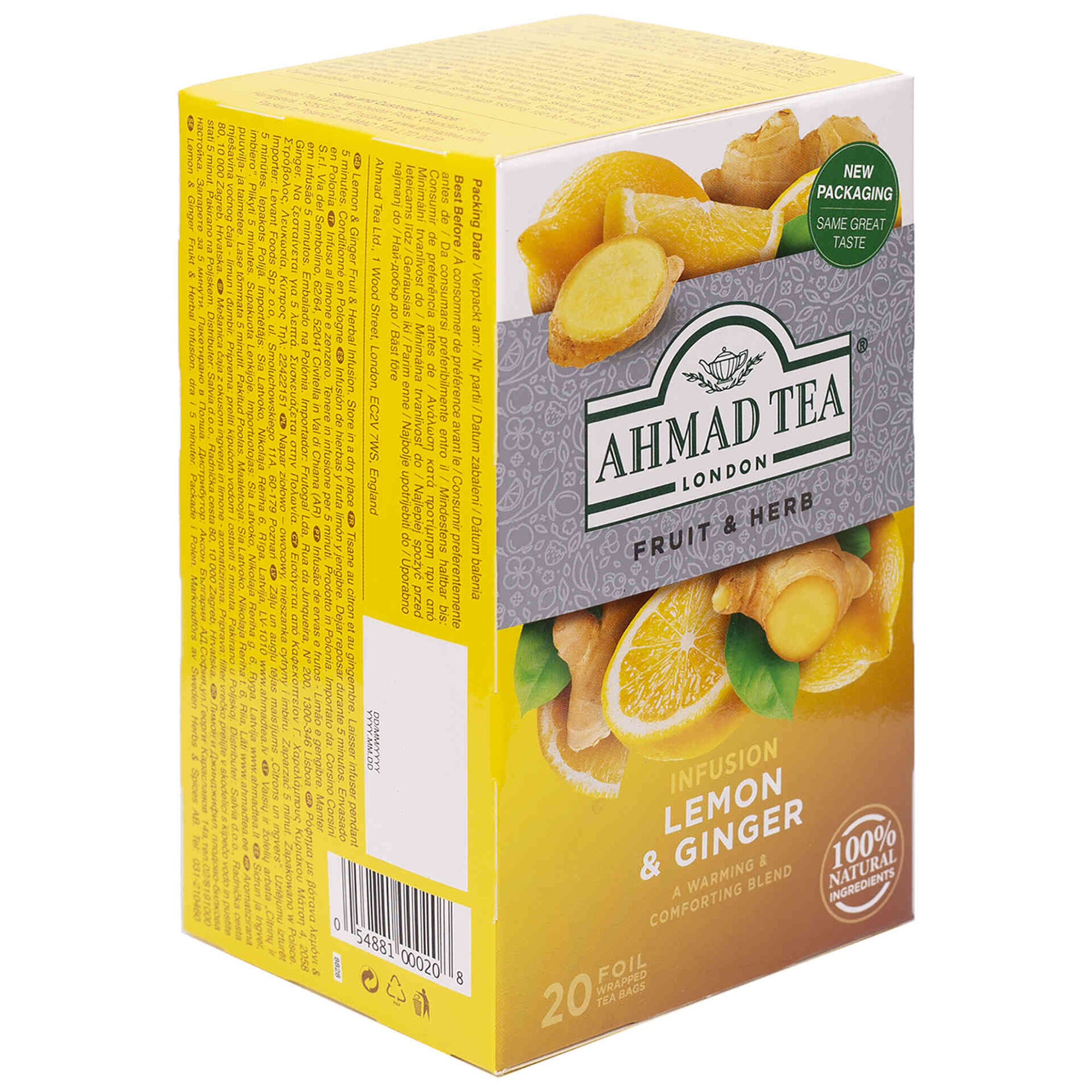 Infusão Limão e Gengibre Saquetas