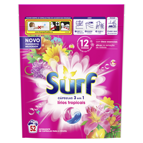 Detergente M&aacute;quina Roupa C&aacute;psulas Tropical Surf