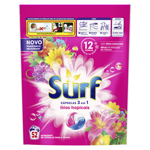 Detergente Máquina Roupa Cápsulas Tropical Surf