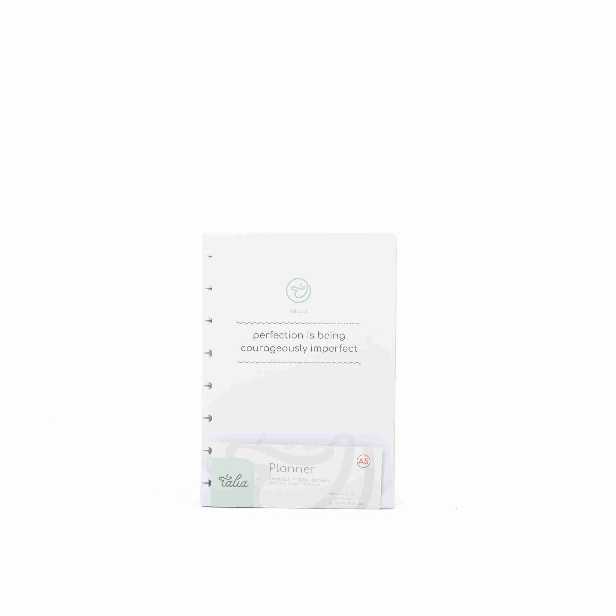 Recarga Papel A5 Pautado com Calend&aacute;rio para Caderno Smart Talia