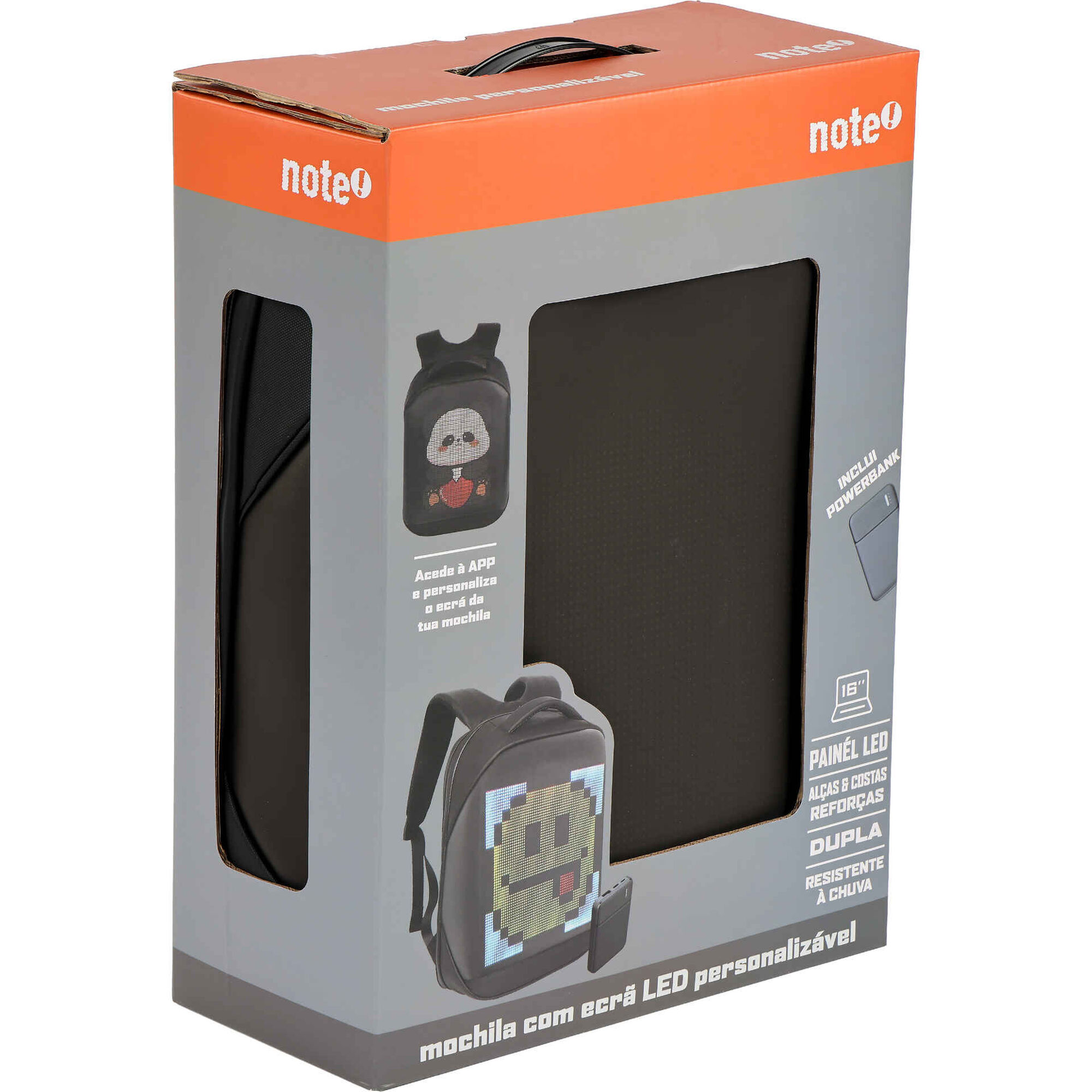 Mochila LED com Powerbank Note!