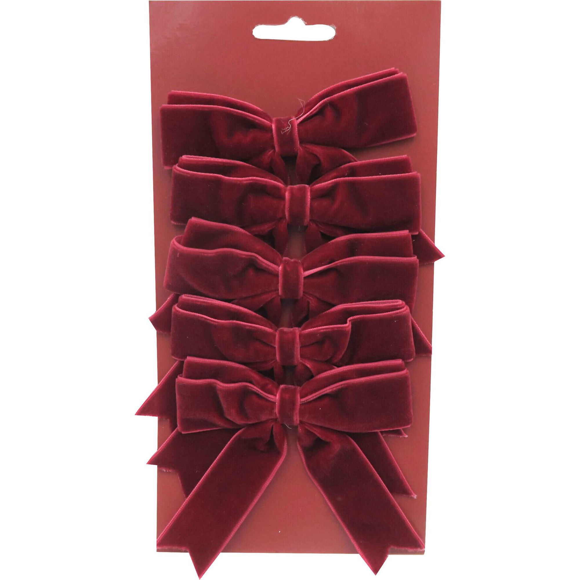 Conjunto 5 La&ccedil;os de Veludo 10cm Bord&ocirc; Kasa