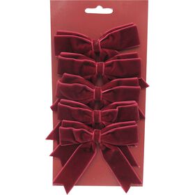 Conjunto 5 La&ccedil;os de Veludo 10cm Bord&ocirc; Kasa