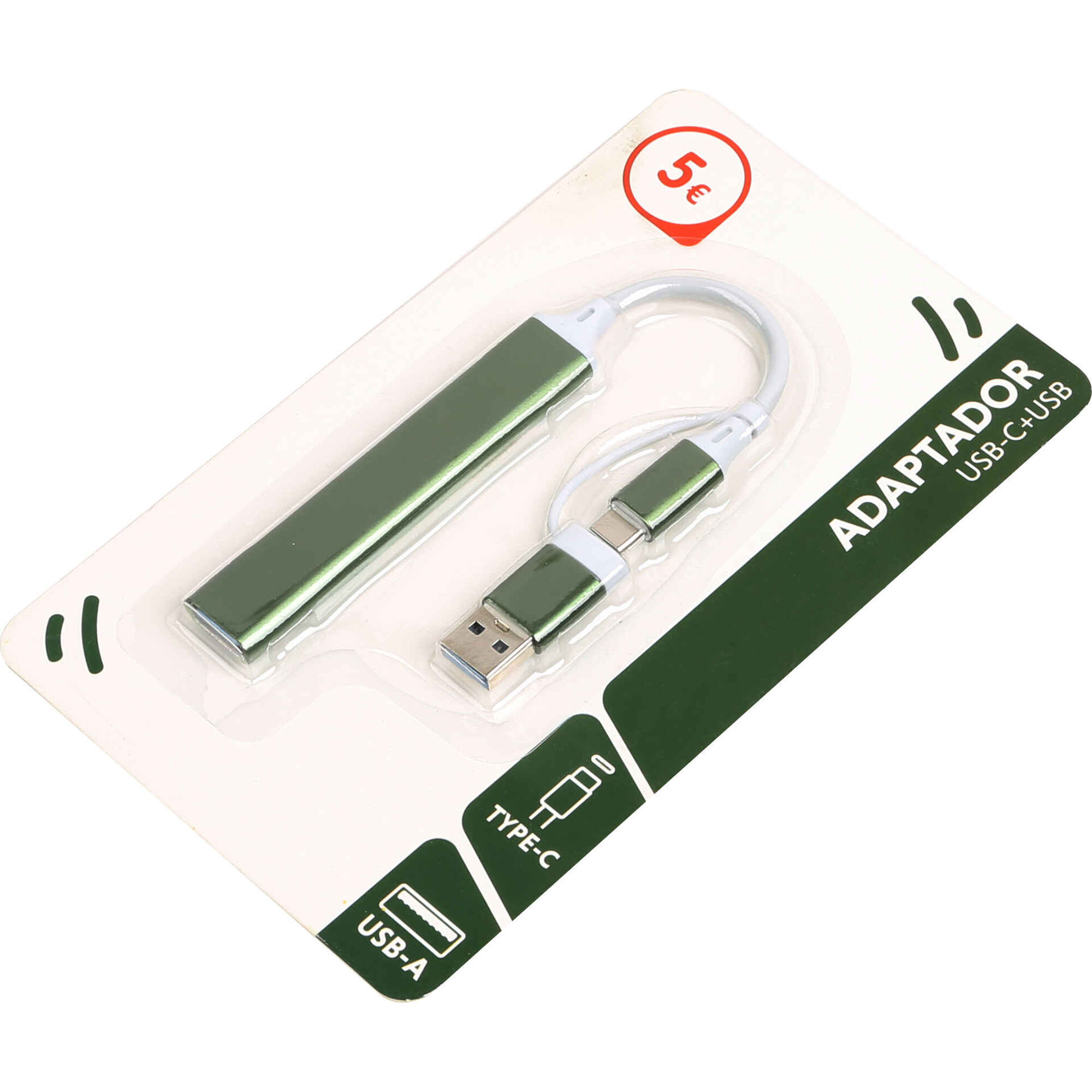 Adaptador USB-C + USB Bazar&atilde;o