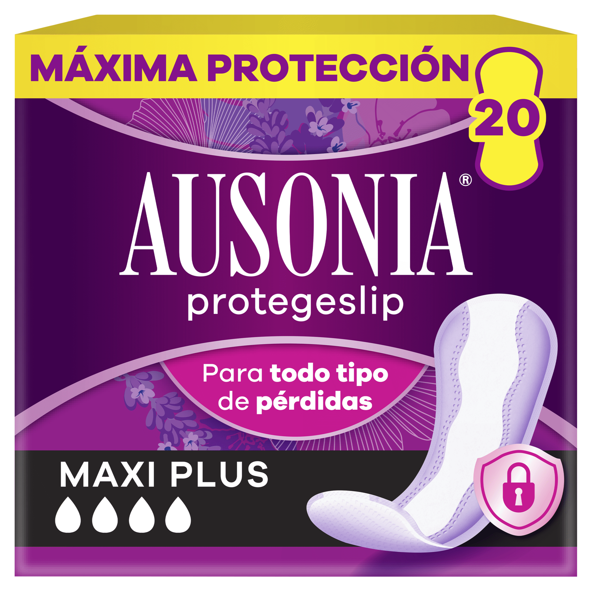Pensos Di&aacute;rios Protegeslip Maxi Plus Ausonia