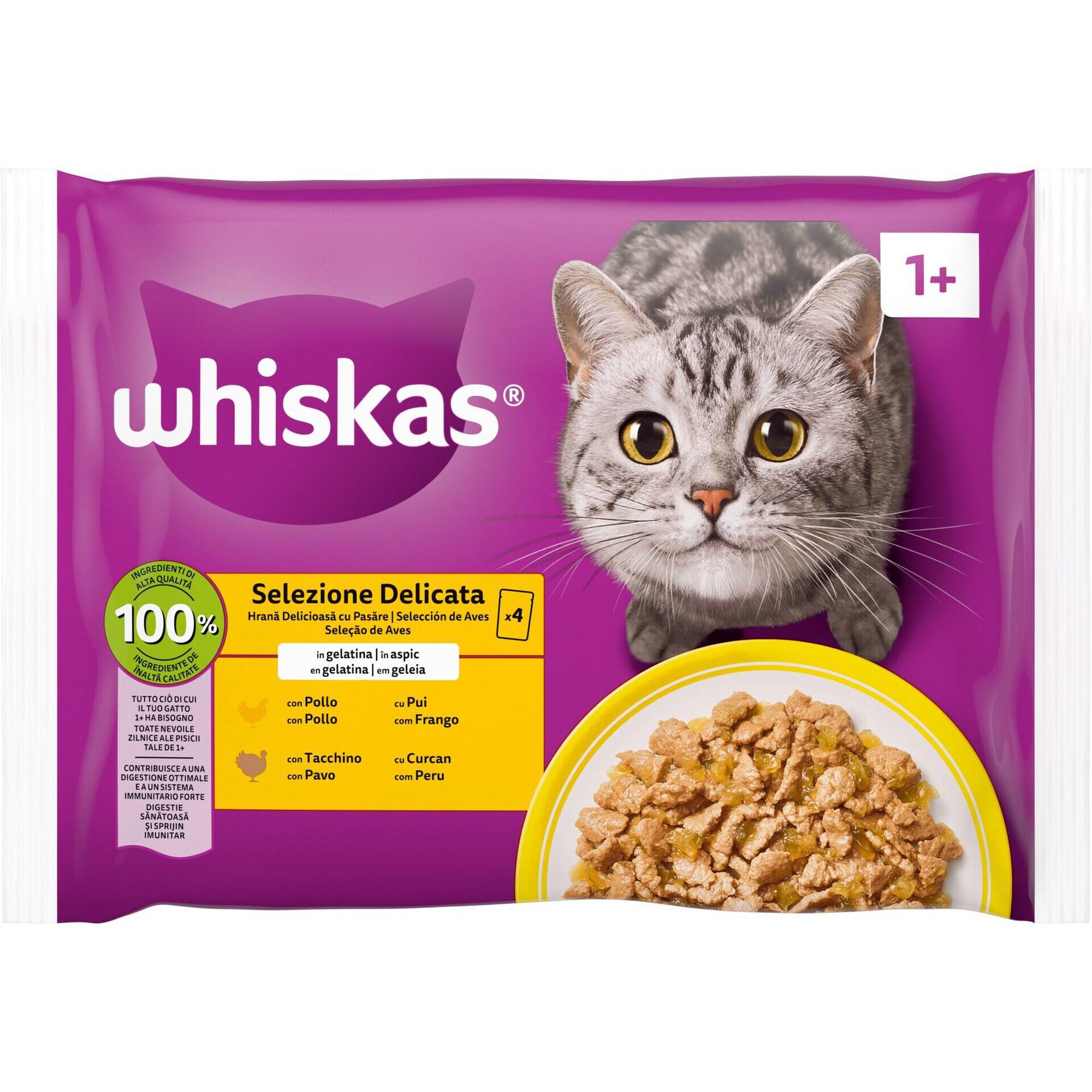 Comida H&uacute;mida para Gato Adulto Aves Whiskas