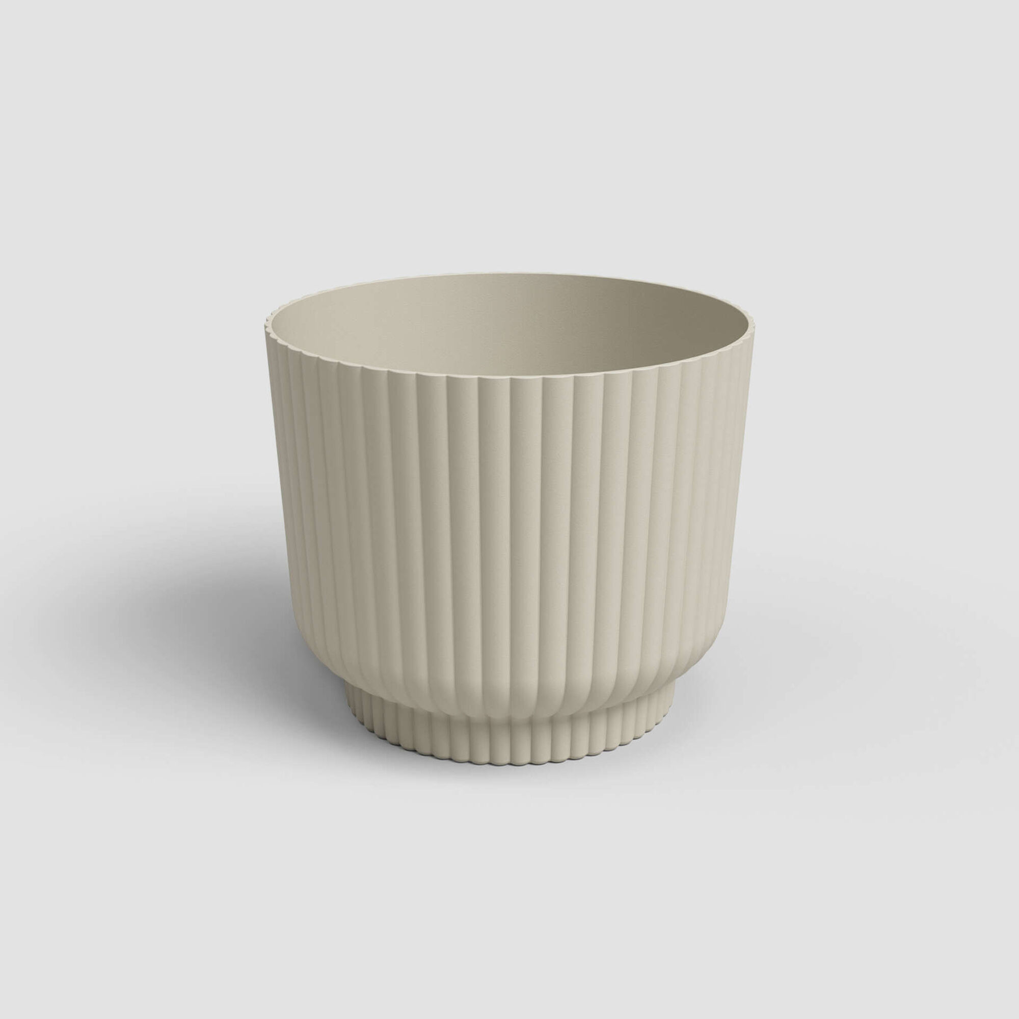 Vaso Redondo Miami Wavy 16 cm Creme Artevasi