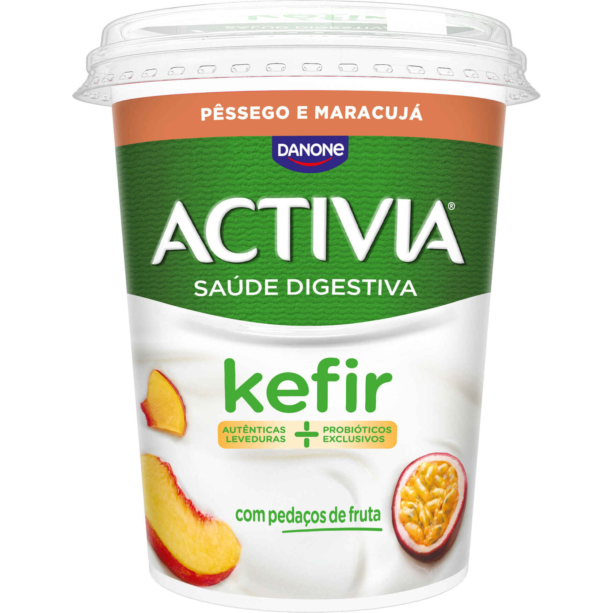 Iogurte Kefir Pedaços Pêssego e Maracujá Iogurte Kefir Pedaços Pêssego e Maracujá