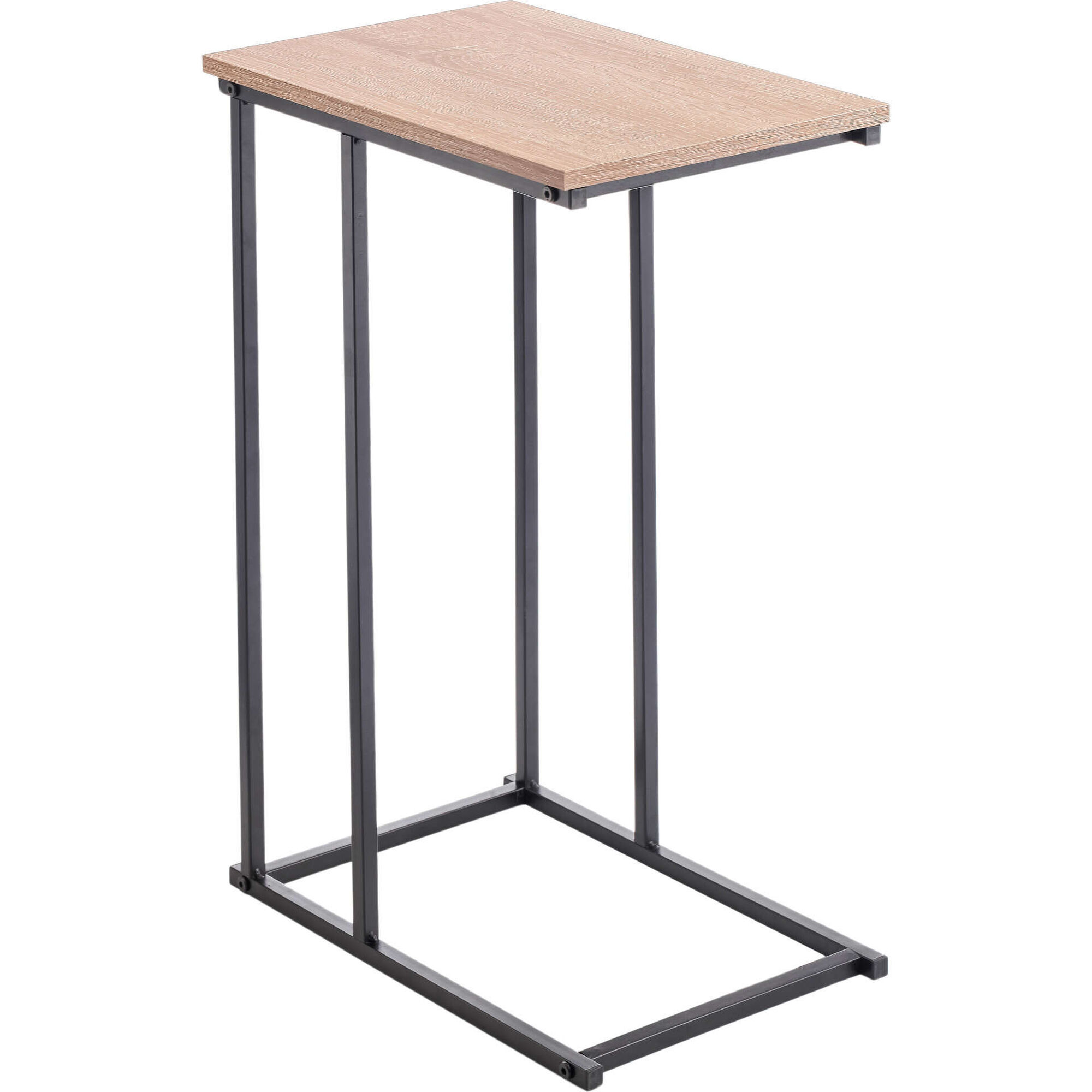 Mesa de Apoio Madeira e Preto Bazar&atilde;o