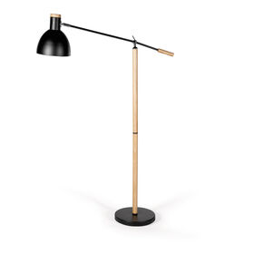 Candeeiro de Ch&atilde;o Metal Preto E&ccedil;a Kasa