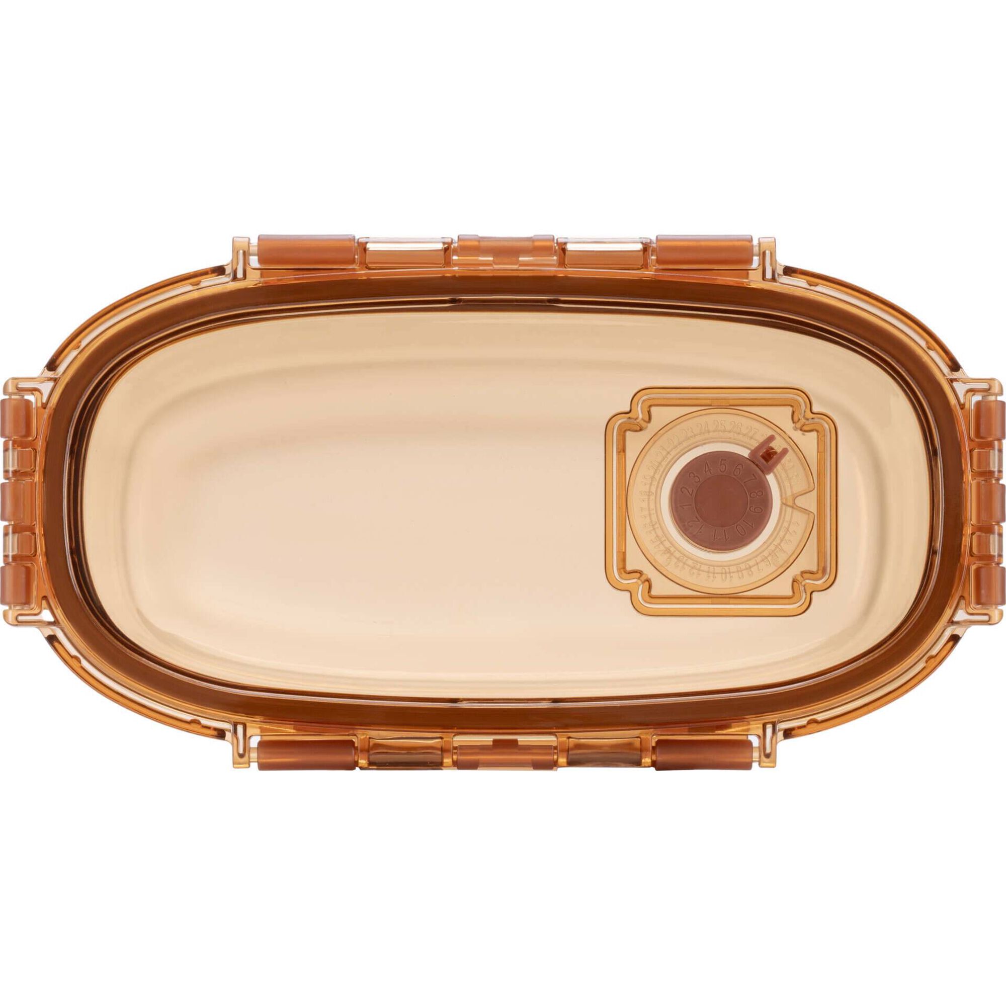 Caixa Hermética 750ml Vidro Ambar