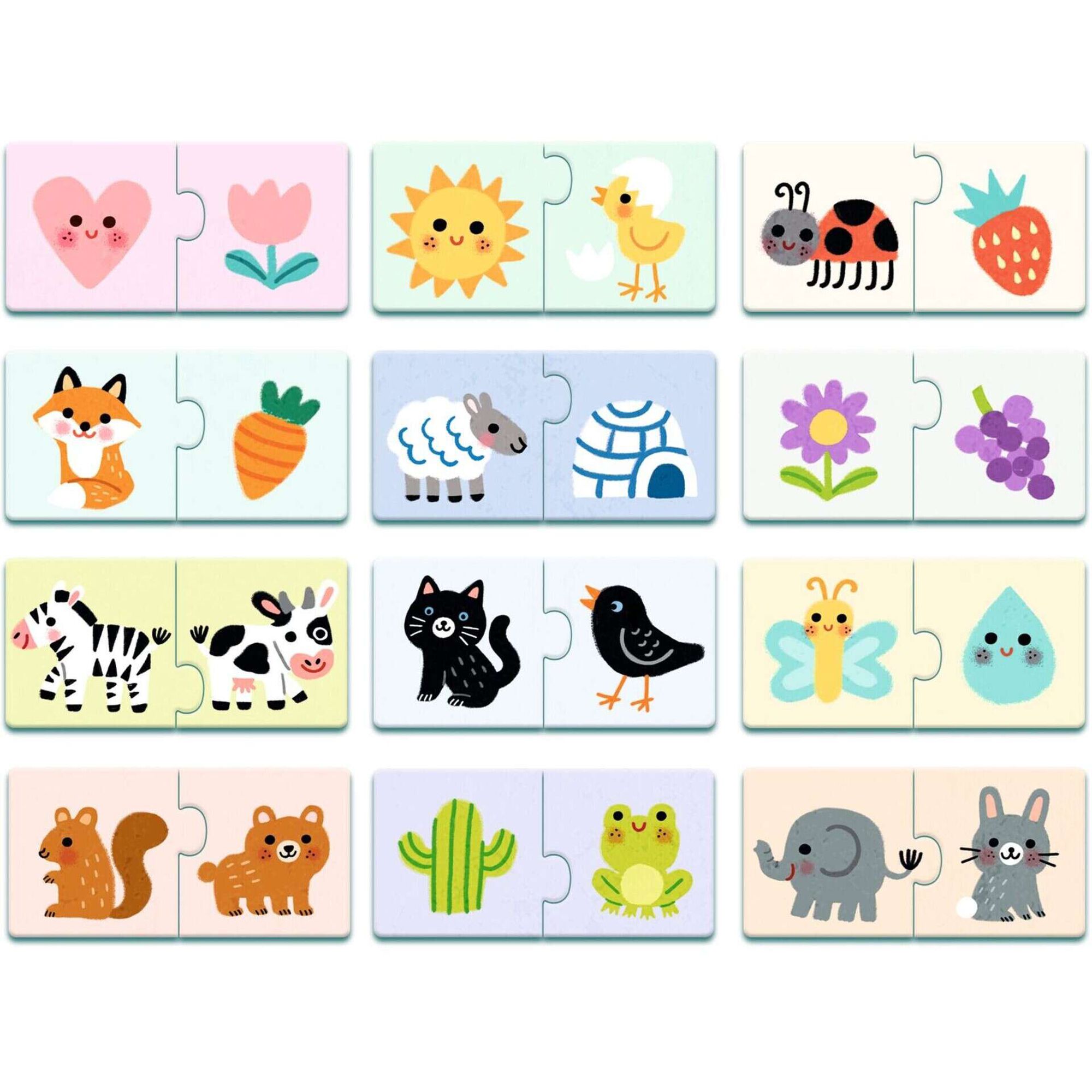 Djeco - Puzzle Duo Cores 2 Pe&ccedil;as