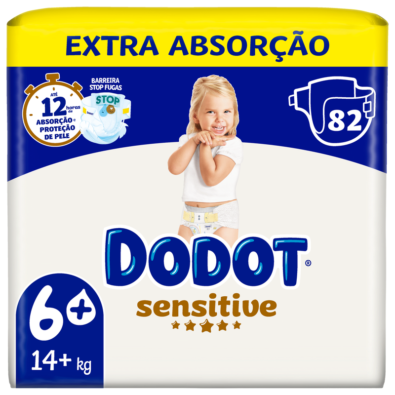 Fraldas Sensitive +14kg T6+ Dodot