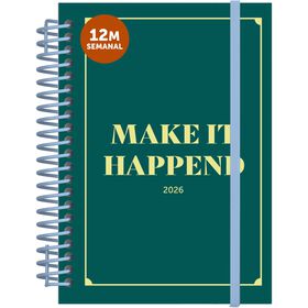 Agenda A6 2026 Espiral 12 Meses (v&aacute;rias cores)