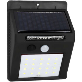Candeeiro de Parede Solar com Sensor de Movimento Preto Boost